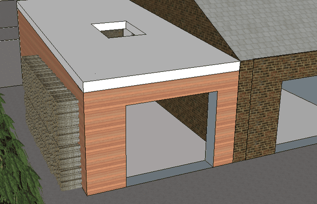 Extension atelier en blocs de bois à Gesves